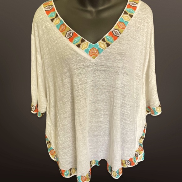 Gorgeous Tropical Beaded Blouse - Picture 7 of 12